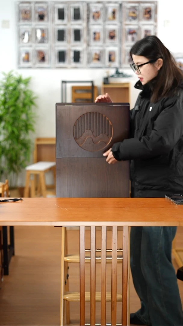 竹炕桌长60胡桃色