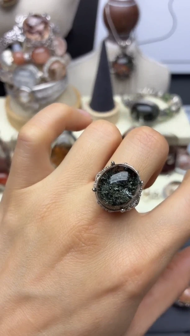 银S925镶嵌珠宝半成品水晶定制定制1
