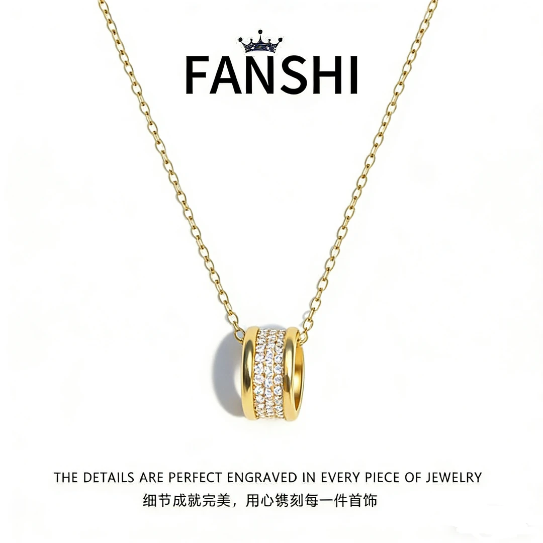 钛钢项链 锁骨链21cm(含)-50cm(含)女素款简约风项链经典精致