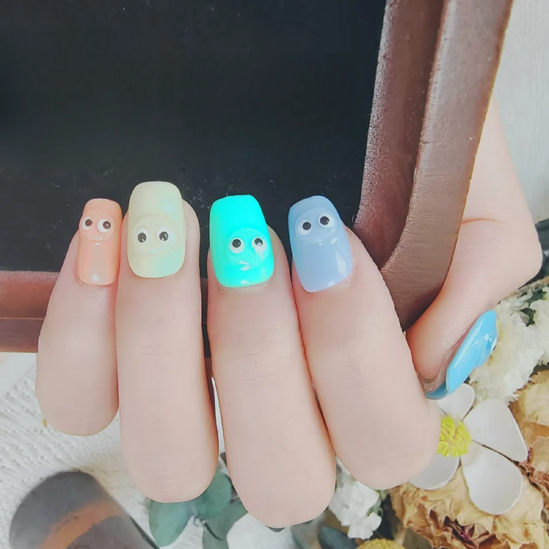 【米诺●萌彩】多巴胺立体造型糖果色可爱少女心纯手工短款穿戴甲