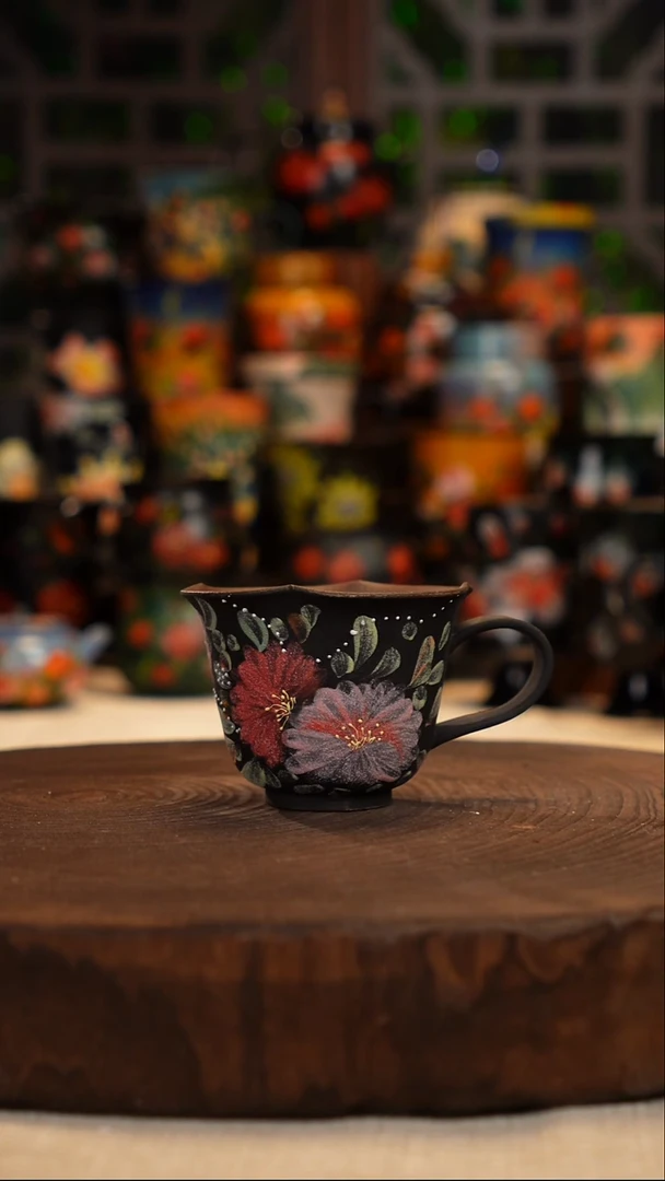 油画  手绘   釉下彩