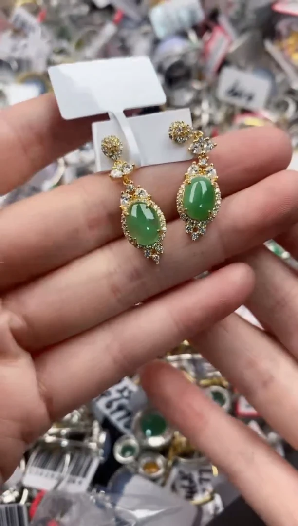 银S925镶嵌戒指翡翠6666-----8