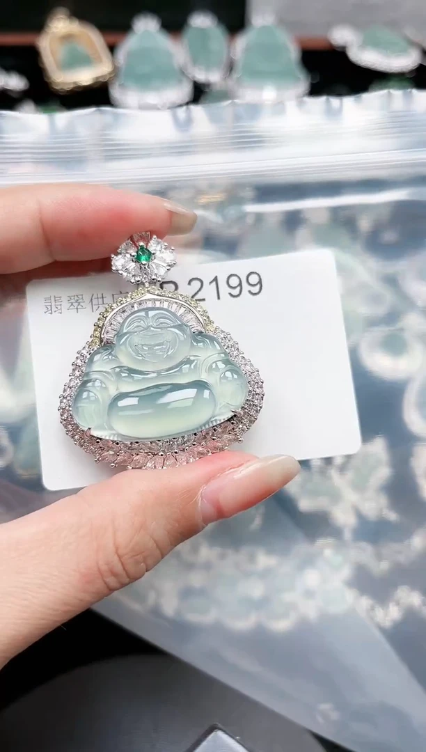 【闪购商品】翡翠颈饰未镶嵌赠皮绳2199
