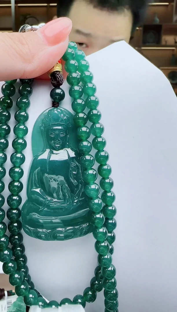 颈饰未镶嵌翡翠多样性发其一  小素衣观音