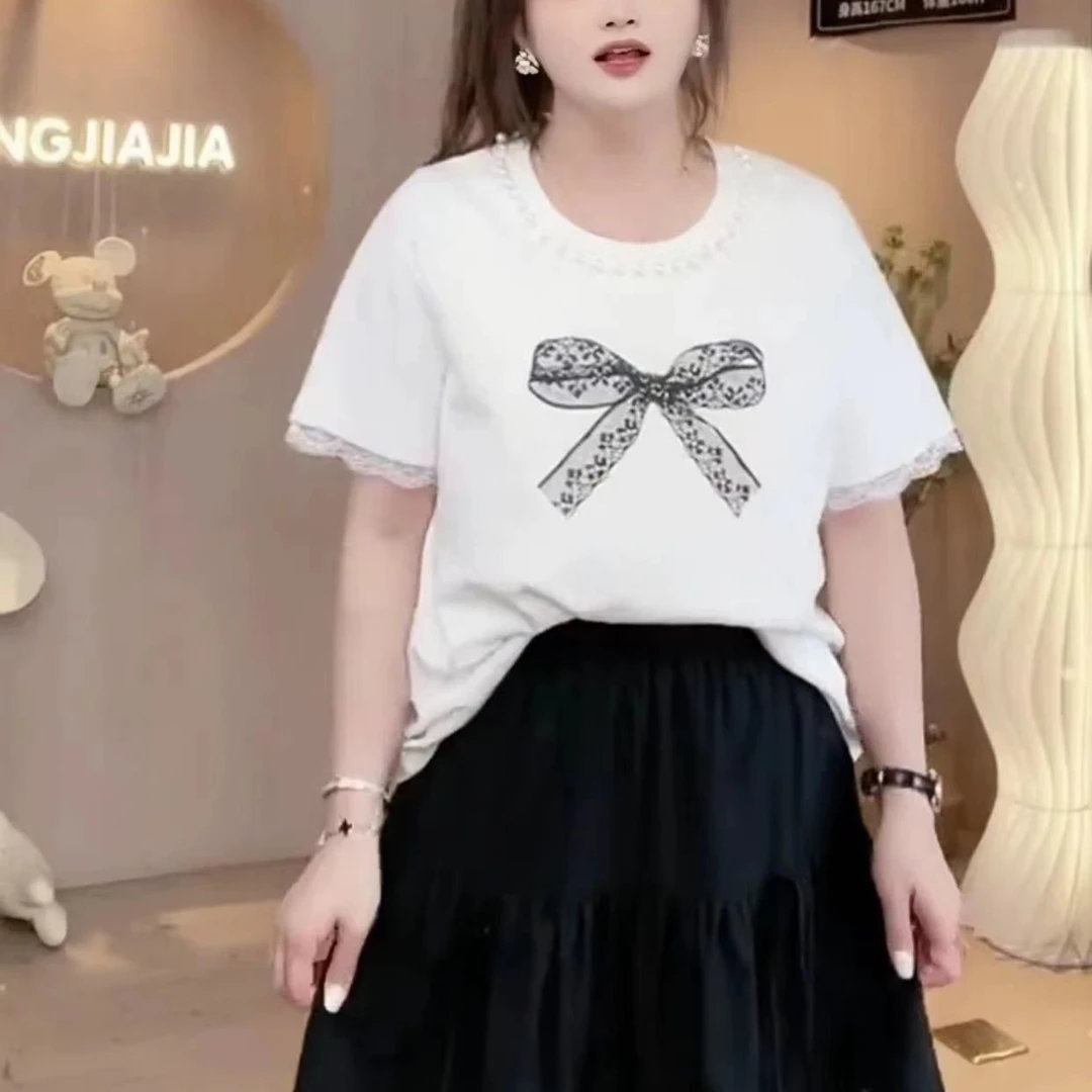 7016新款蝴蝶结短袖