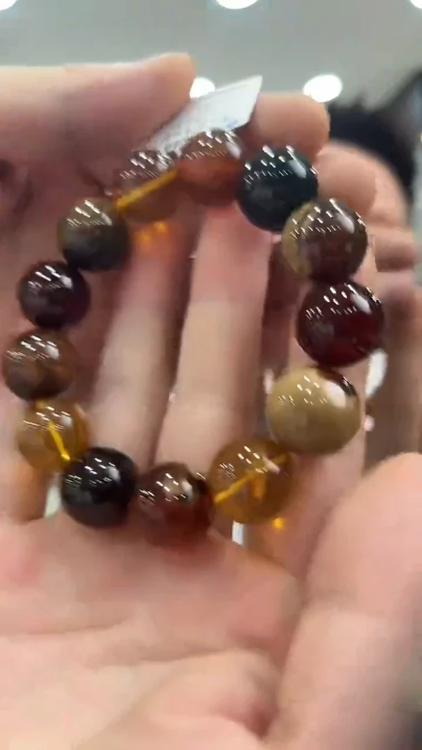 裸石琥珀未镶嵌多宝手串 /多样性发其一
