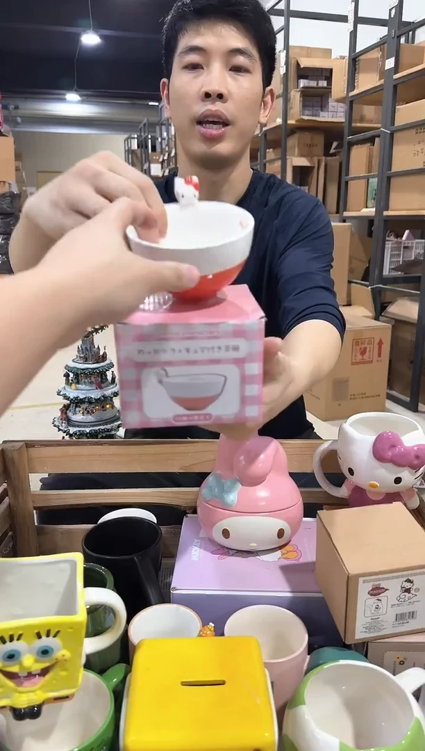 瓷片原盒kt猫公仔碗