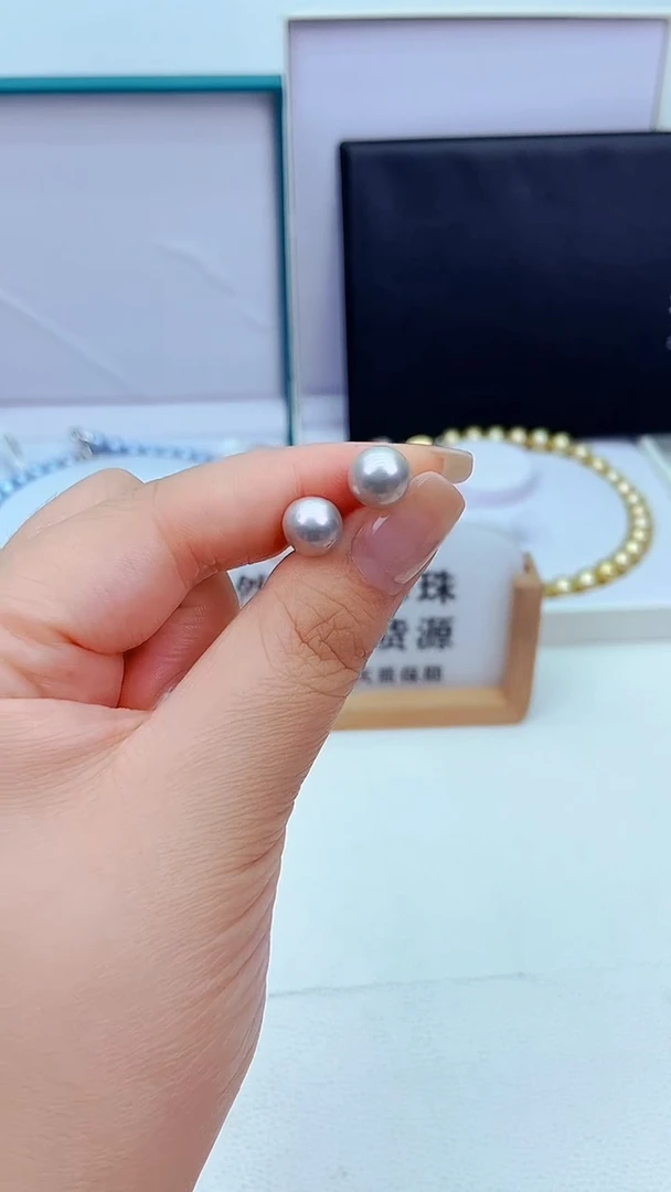 无非金属100/8MM真多麻耳钉