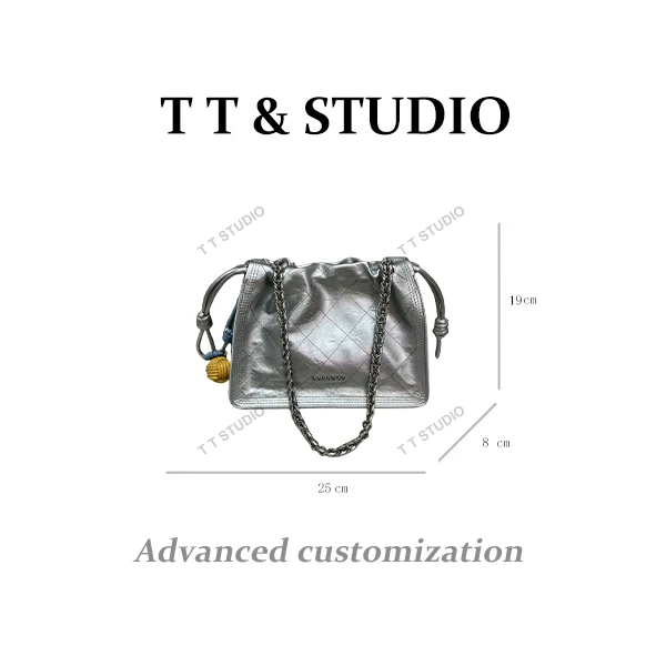 【TT Studio】ZT-D7231-珠银色RAIN.CUN时尚简约腋下斜跨轻奢女包