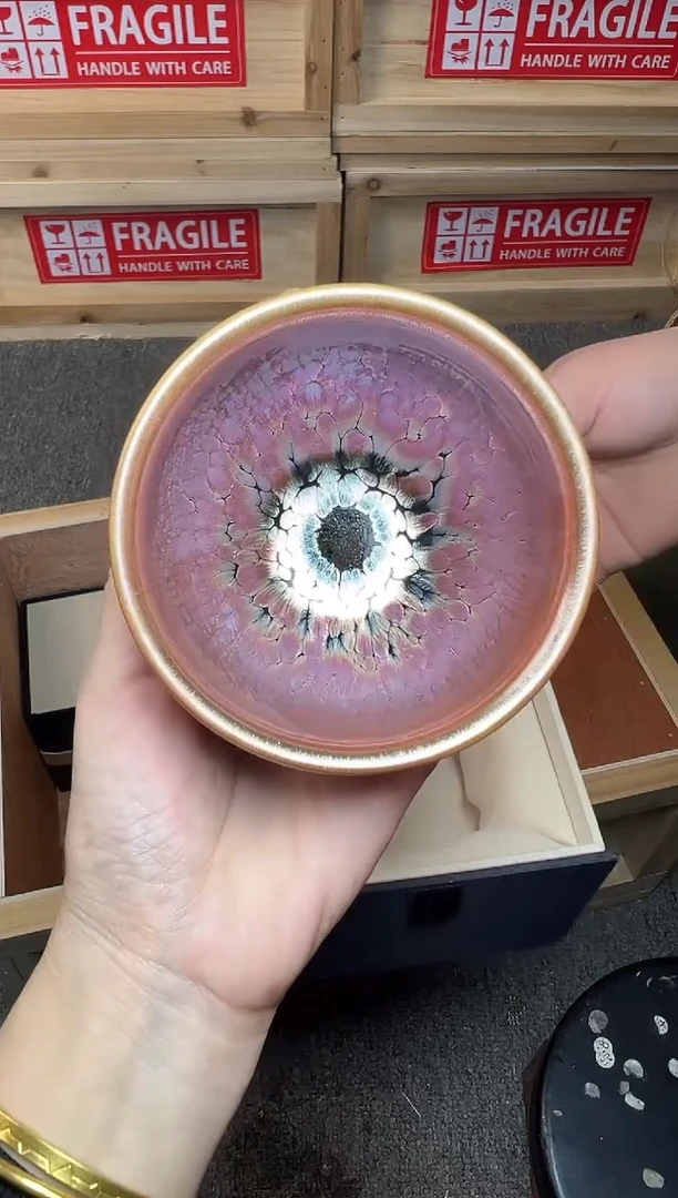 茶盏金樽 花雕 建窑建盏主人杯