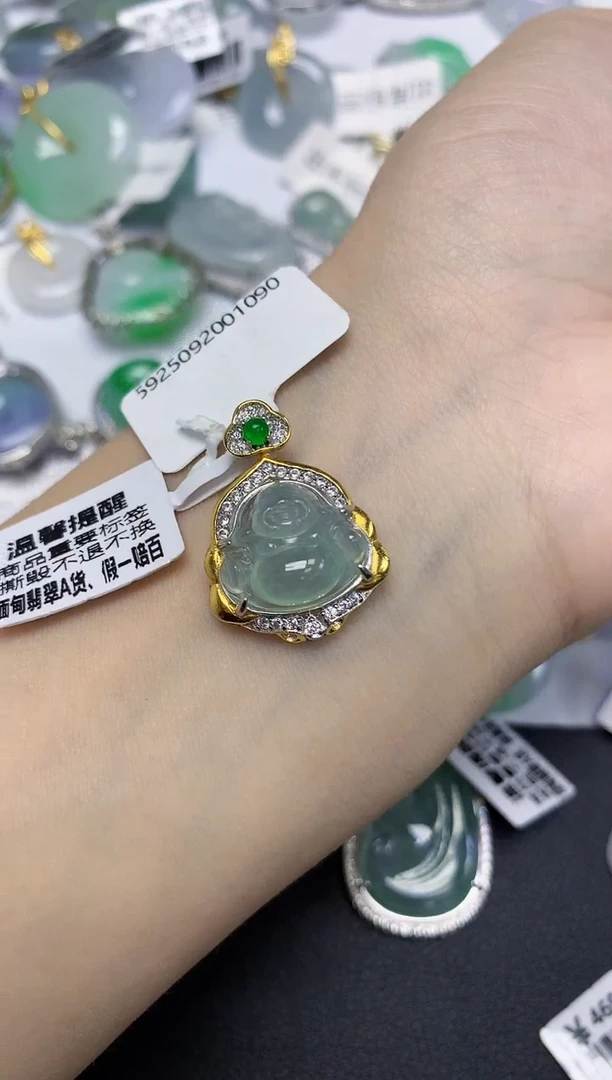 颈饰未镶嵌翡翠天然缅甸翡翠A货多样性发一件