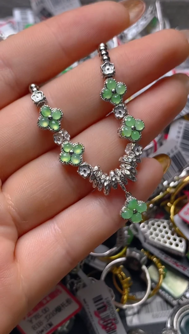 银S925镶嵌戒指翡翠百内无证书