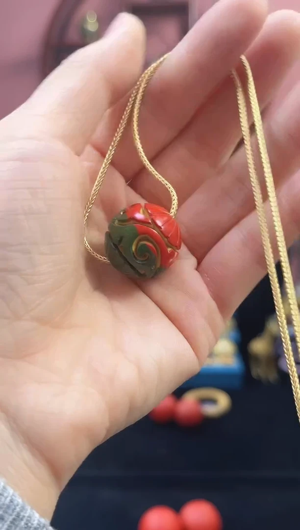 非遗  雕漆 大漆 吊坠