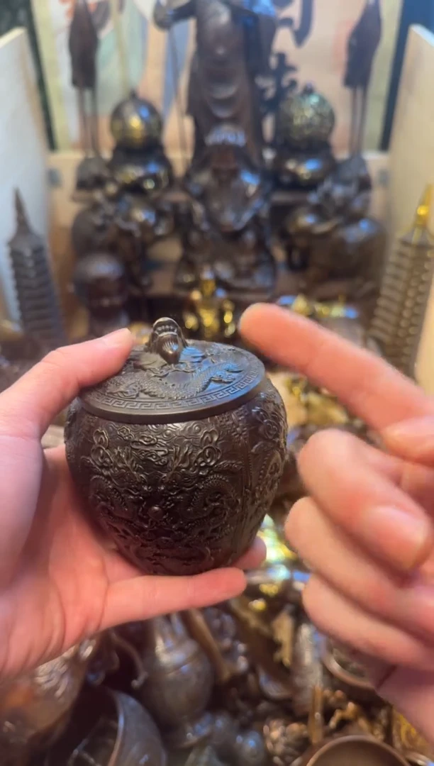 买铜就来旺铜杂货铺！（九龙茶叶罐）