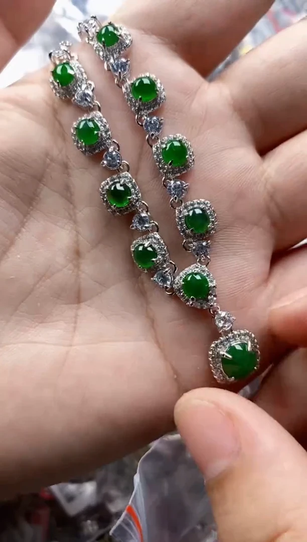 银S925镶嵌戒指翡翠444     6