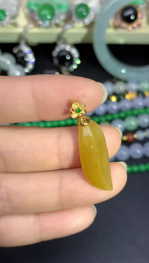 18K金镶嵌手串翡翠173-雪姐翡翠天天见