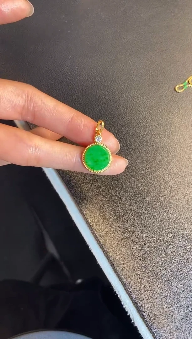 吊坠(不含链)银S925镶嵌翡翠1