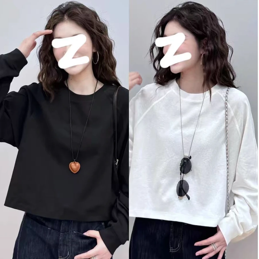 新款圆领毛圈棉春秋款卫衣宽松套头衫上衣17005