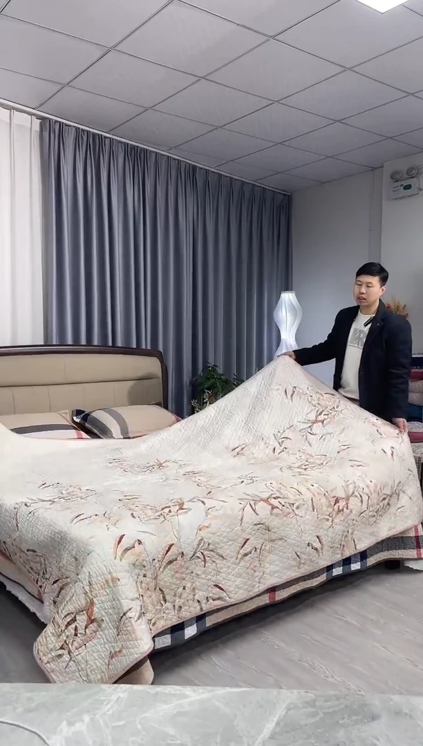 棉200cm*230cm 渐变竹叶（焦糖）