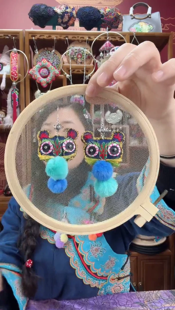 刺绣耳环15甜甜家