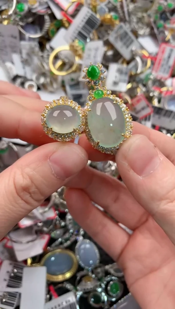 银S925镶嵌戒指翡翠1111     9