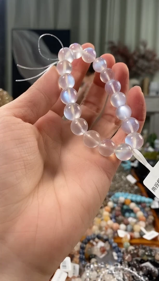 未镶嵌手链月光石蓝月光