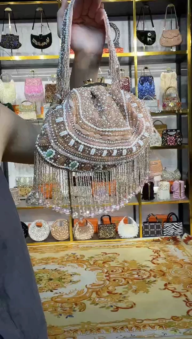 织物织物织物织物珠韵恒泽重工串珠手提包