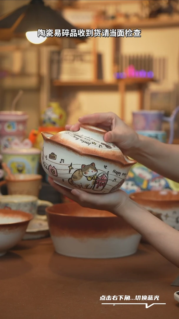 摆件B172设计师原创手绘陶瓷