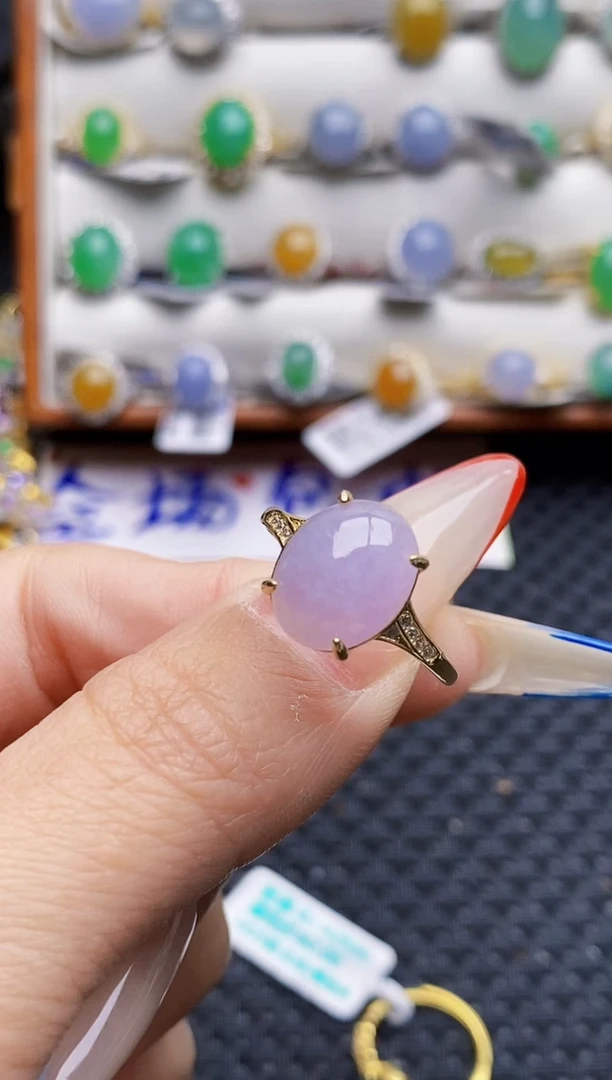 银S925镶嵌戒指翡翠3830