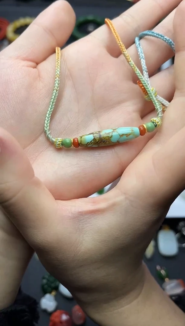 未镶嵌绿松石颈饰绿松石吊坠06