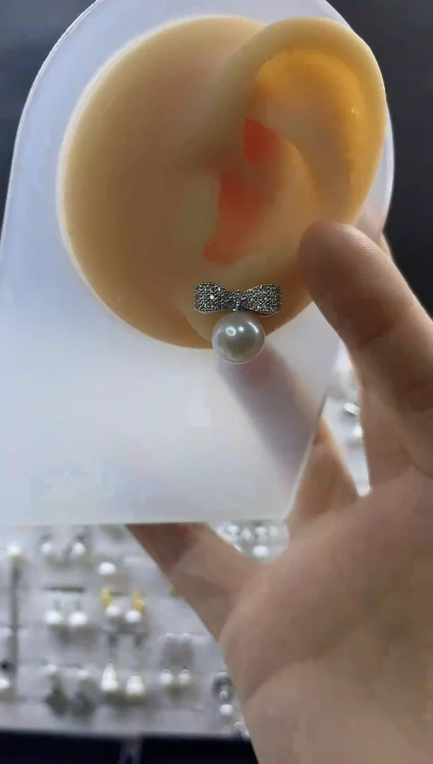合金耳饰淡水珍珠105