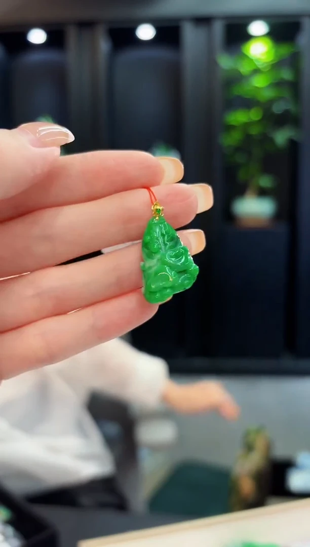 吊坠(不含链)18K金镶嵌翡翠 缅料A货/支持复检/一件