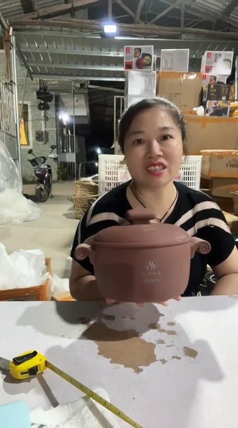 瑕疵1.8弯耳原陶带盖