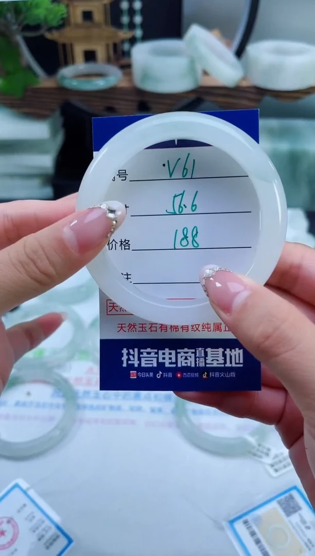 未镶嵌手镯石英质玉（天山翠）61