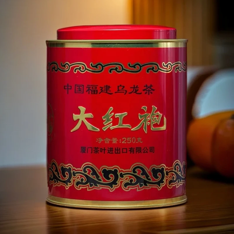 海堤茶叶中足火大红袍AT1033浓香型武夷岩茶250g罐装乌龙茶茶叶