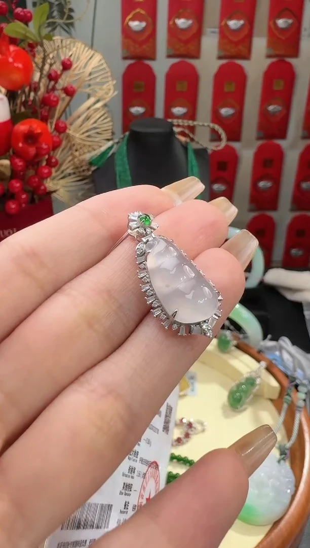 【闪购商品】祖母绿颈饰18K金镶嵌挂件