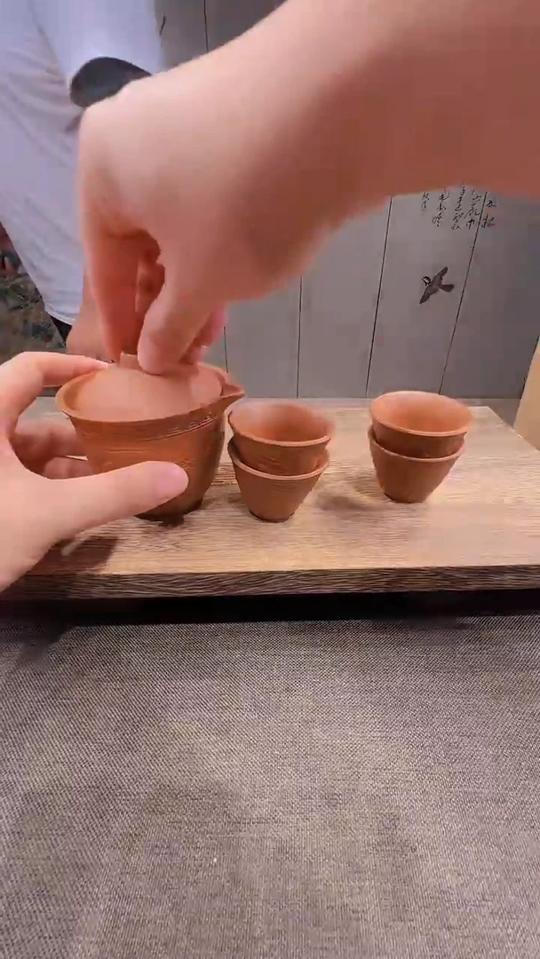 @微光茶器紫砂一壶四杯茶具TJ006