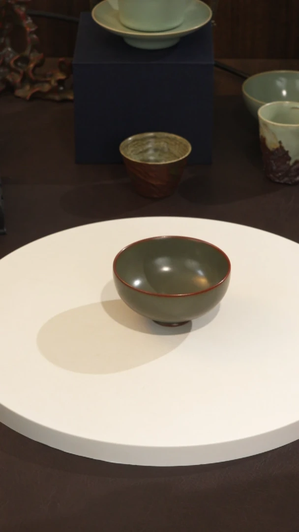 杯宣宝汝瓷原矿原釉手工单杯