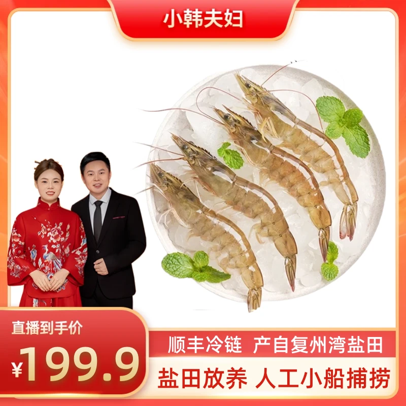 【壮元海】复州湾盐田虾约30-40只/斤*6斤嫌小勿拍！保鲜不保活