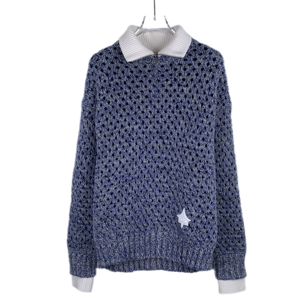 99新 LouisVuitton/路易威登 014092  logo标识拼色针织毛衣 M码