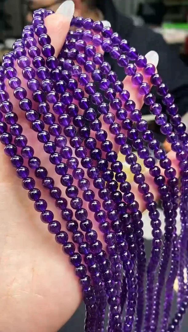 【闪购商品】水晶手串未镶嵌 5m紫水晶三圈手串