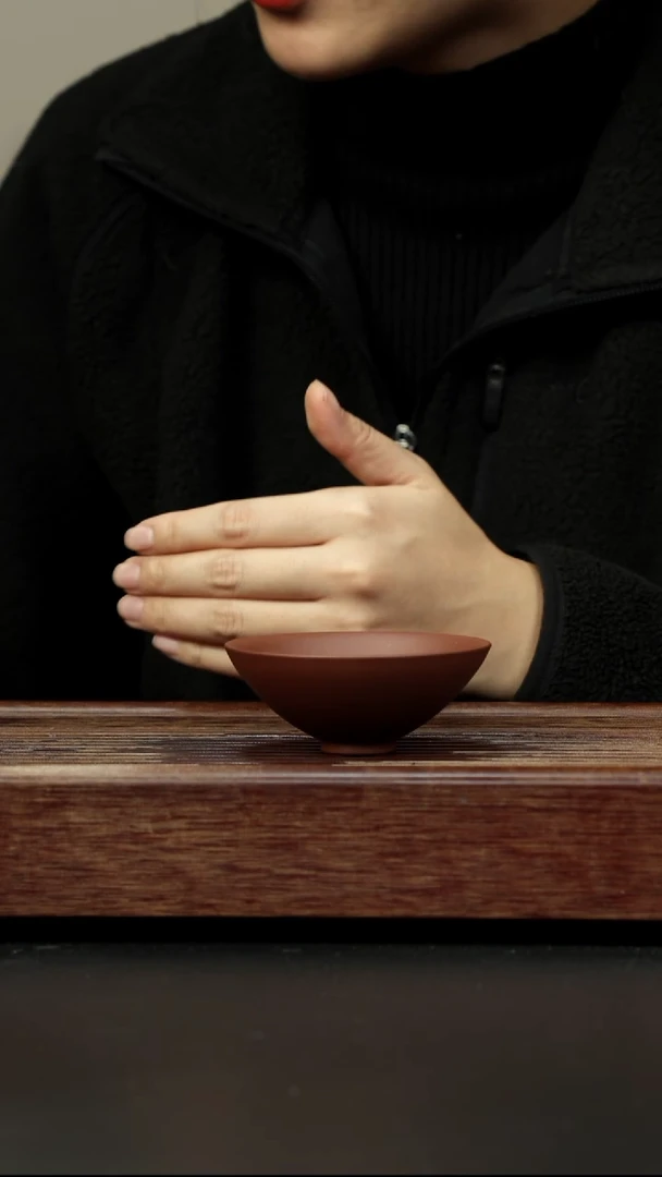 茶壶紫砂底槽清 大口斗笠杯