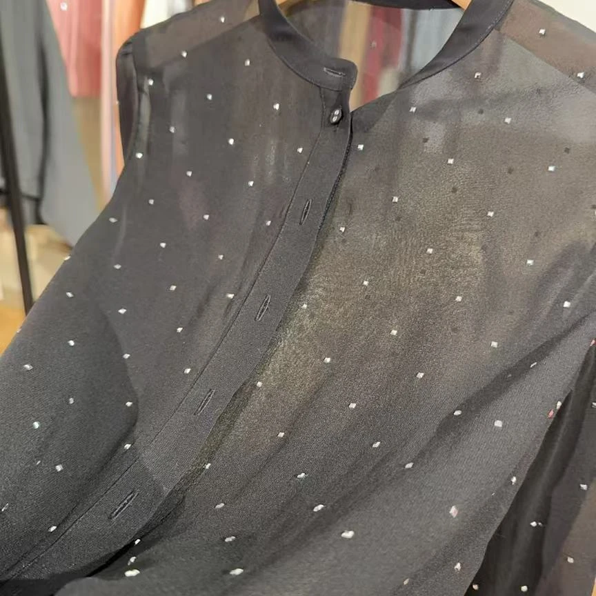 GINAYOLAN/瑾颜|春夏新品烫钻气质时尚衬衣