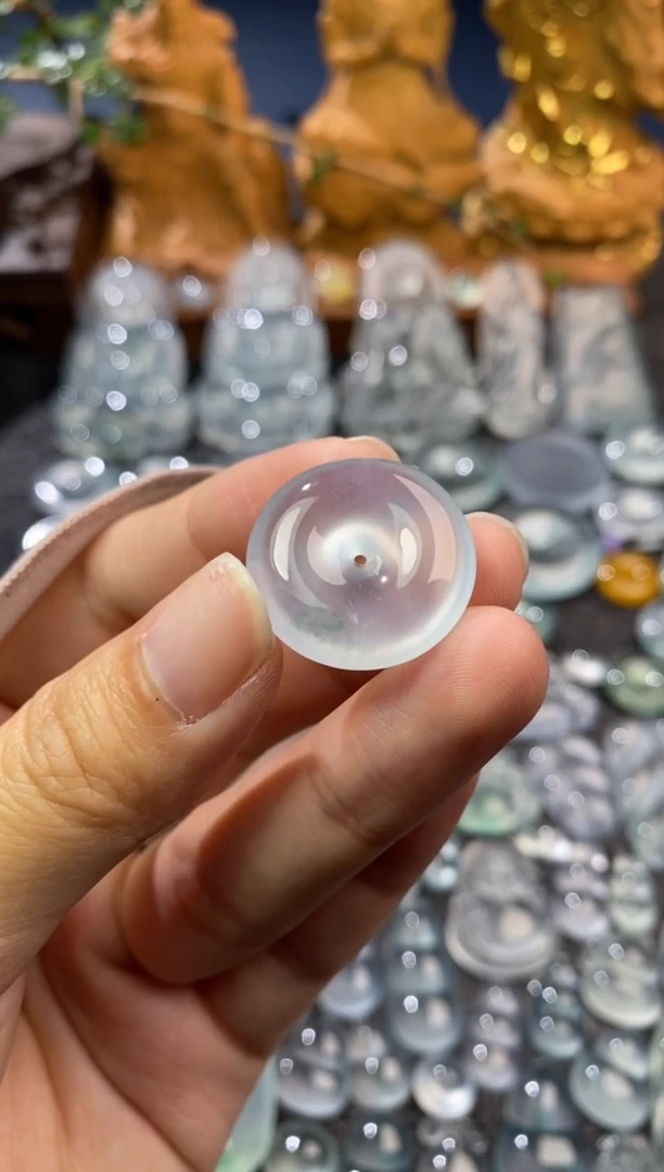 【闪购商品】定制翡翠未镶嵌平安扣21.6*5.7