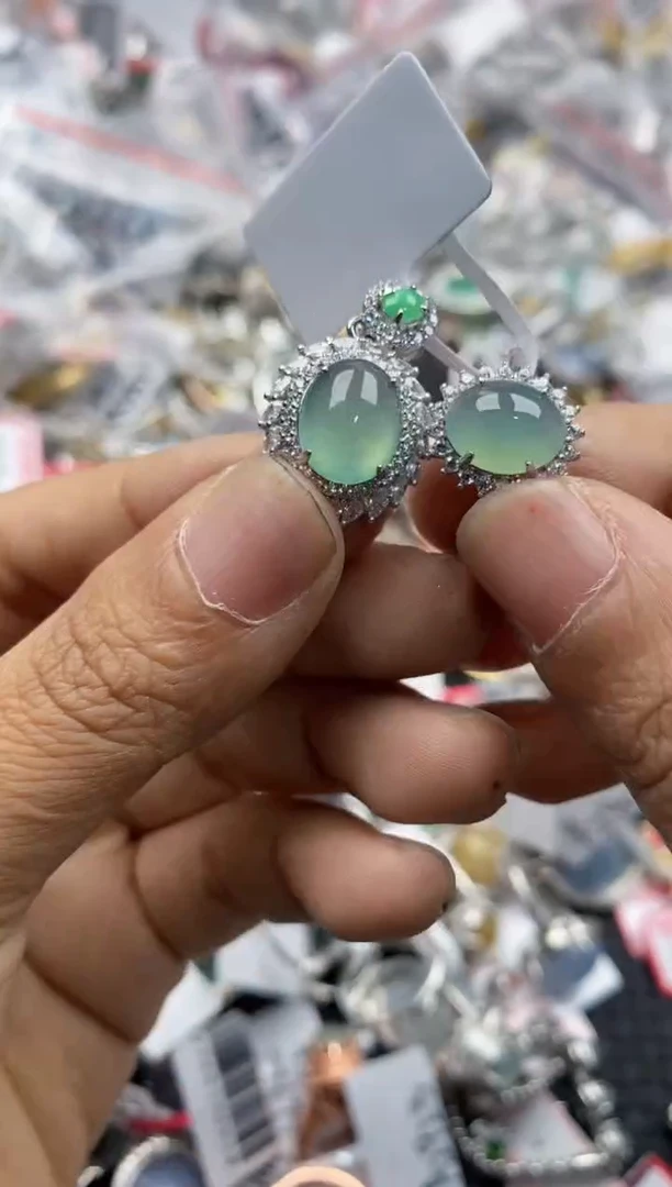 银S925镶嵌戒指翡翠141414----9