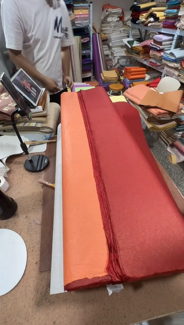 六尺25张酒红色光板真金