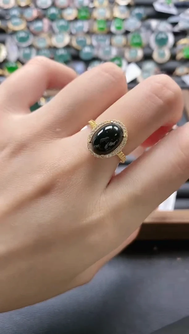 【闪购商品】翡翠戒指银S925镶嵌51511