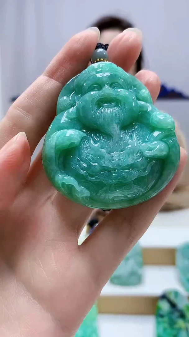 未镶嵌定制翡翠4829zm-毛货挂件财神103