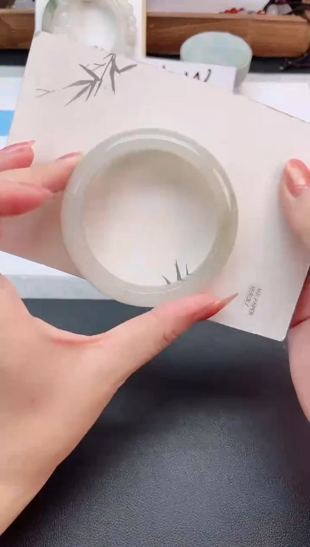 石英质玉（金丝玉）手镯未镶嵌V8-56.4