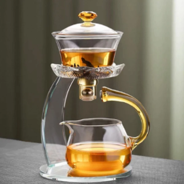 透明玻璃懒人茶具套装茶壶泡茶家用全自动磁吸泡茶壶茶杯泡茶神器